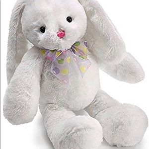 New Plush White Easter Bunny w/ Easter ribbon